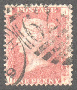 Great Britain Scott 33 Used Plate 195 - IF - Click Image to Close